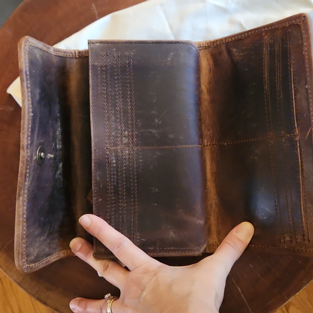 Cowhide Patchwork Wallet - Picture 4 of 10